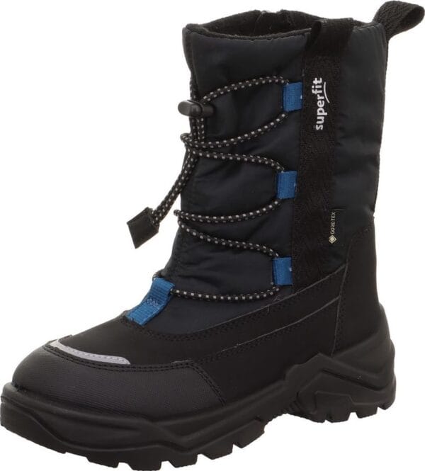 Chlapecké zimní boty barefit SNOW MAX Black/Blue Gore-Tex