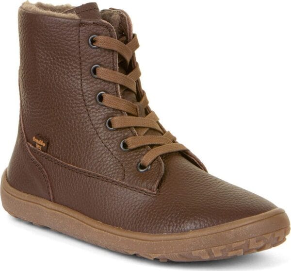 Dětské zimní barefoot boty TEX LACES Brown