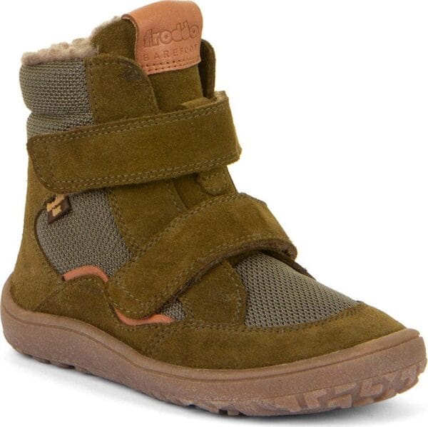 Dětské zimní barefoot boty TEX WINTER Olive